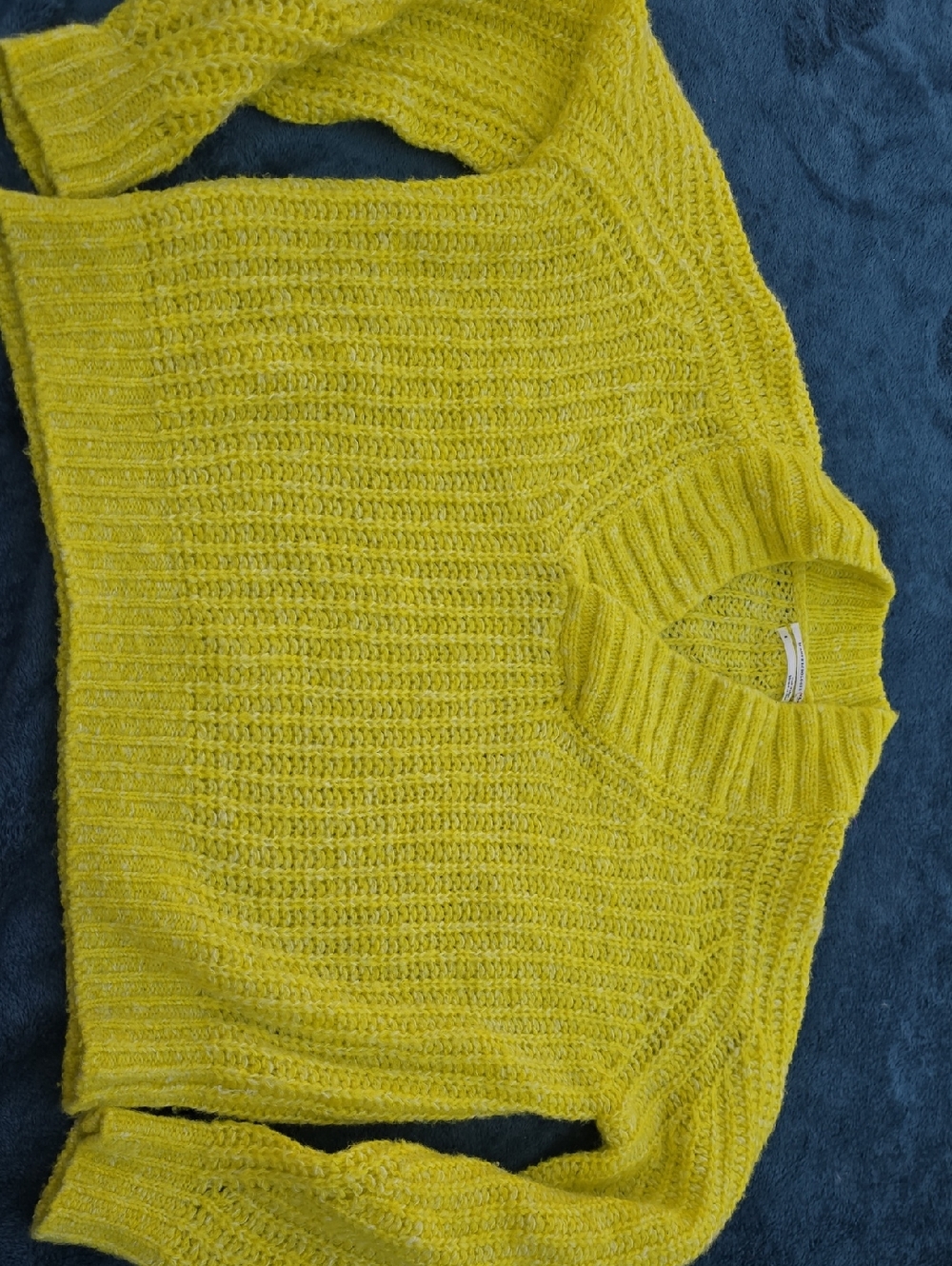 Anthropologie Chunky Cowl-Neck Sweater in Bright Yellow